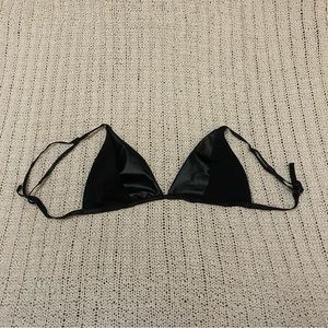 Faux leather bralette